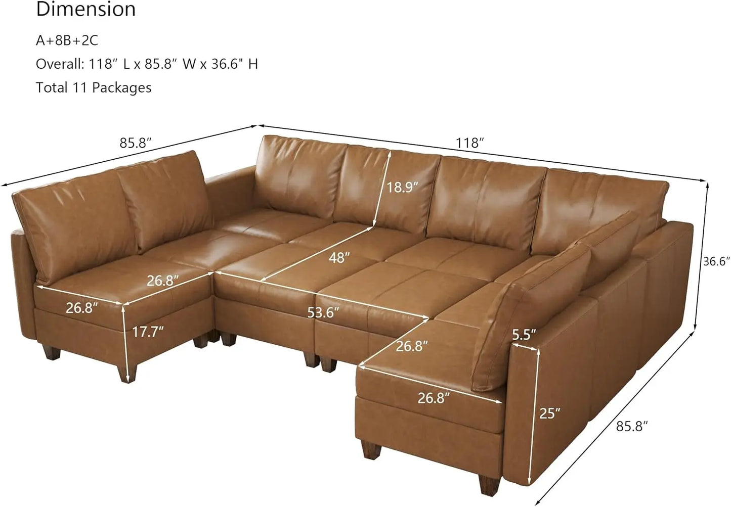 American Inspired Sectional Sofa Set