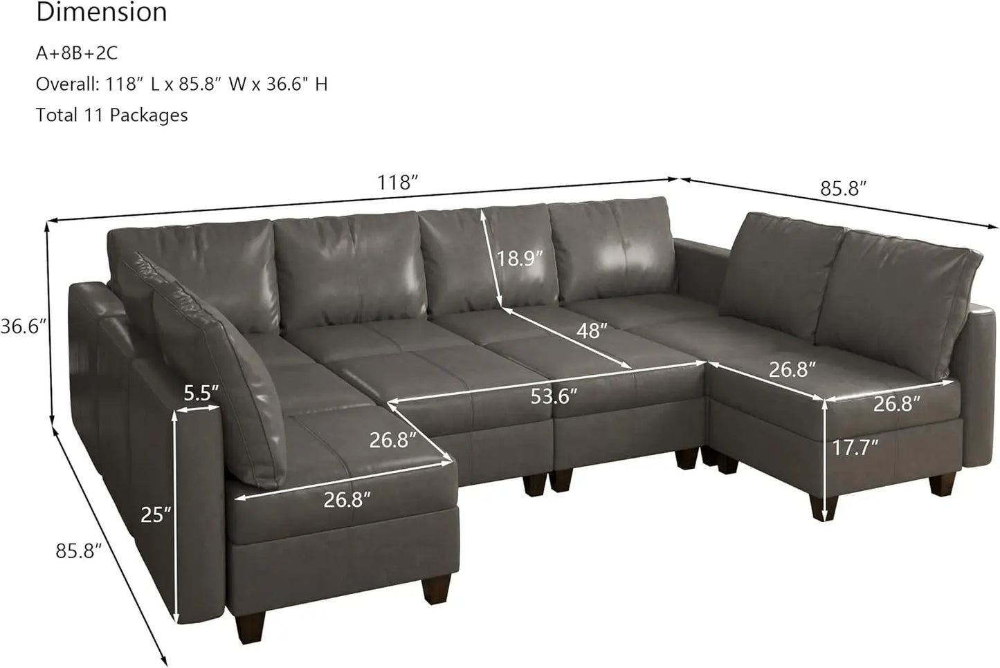 American Inspired Sectional Sofa Set