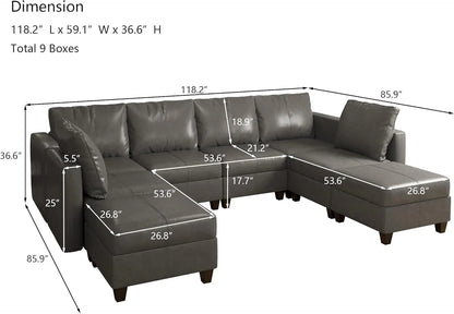 American Inspired Sectional Sofa Set