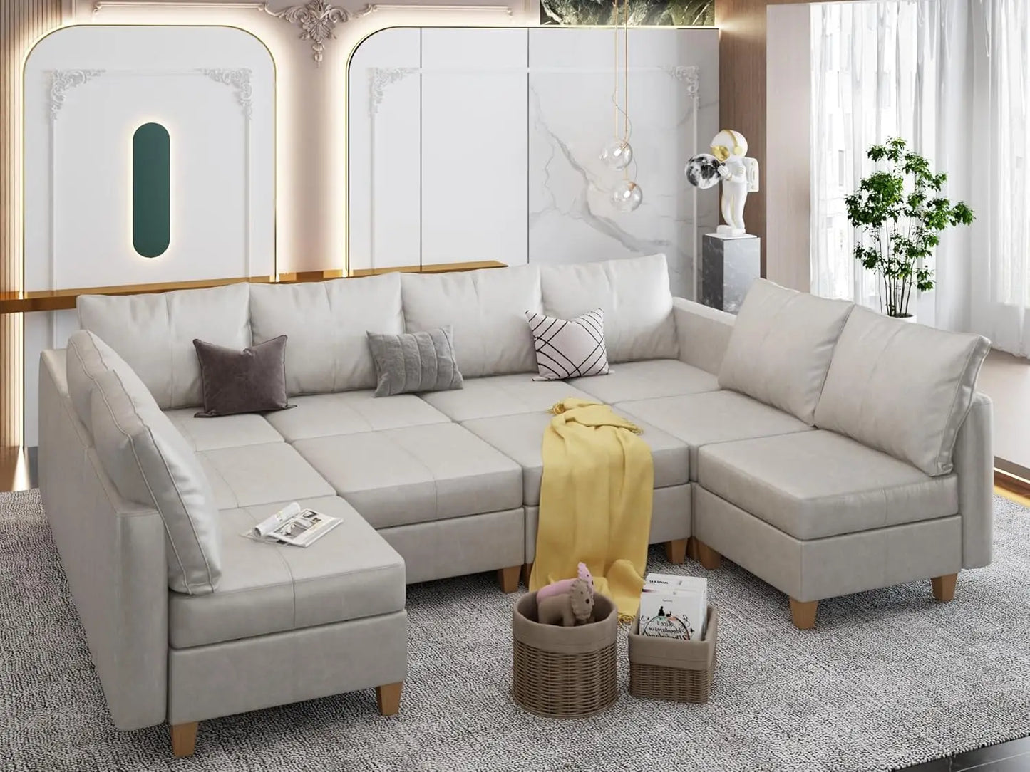 American Inspired Sectional Sofa Set