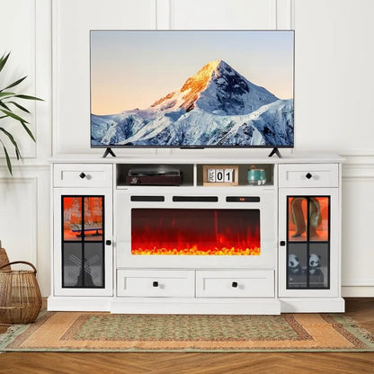 American Inspired Electric Fireplace Media Console