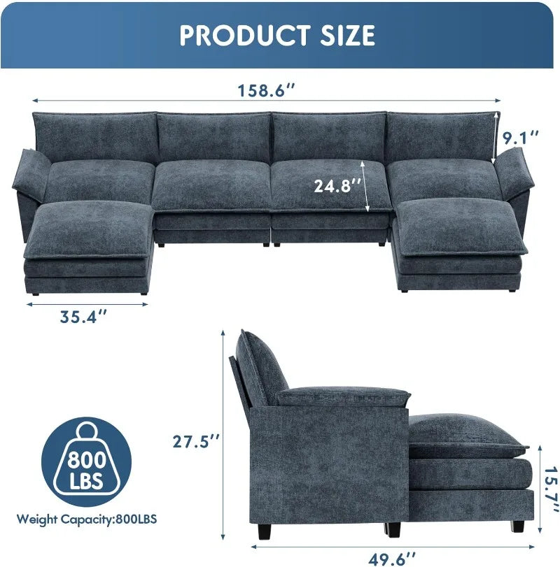 Classic U shape couch