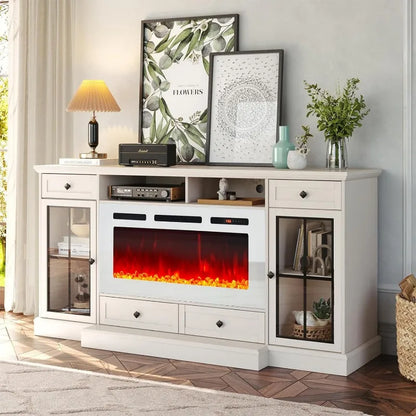 American Inspired Electric Fireplace Media Console