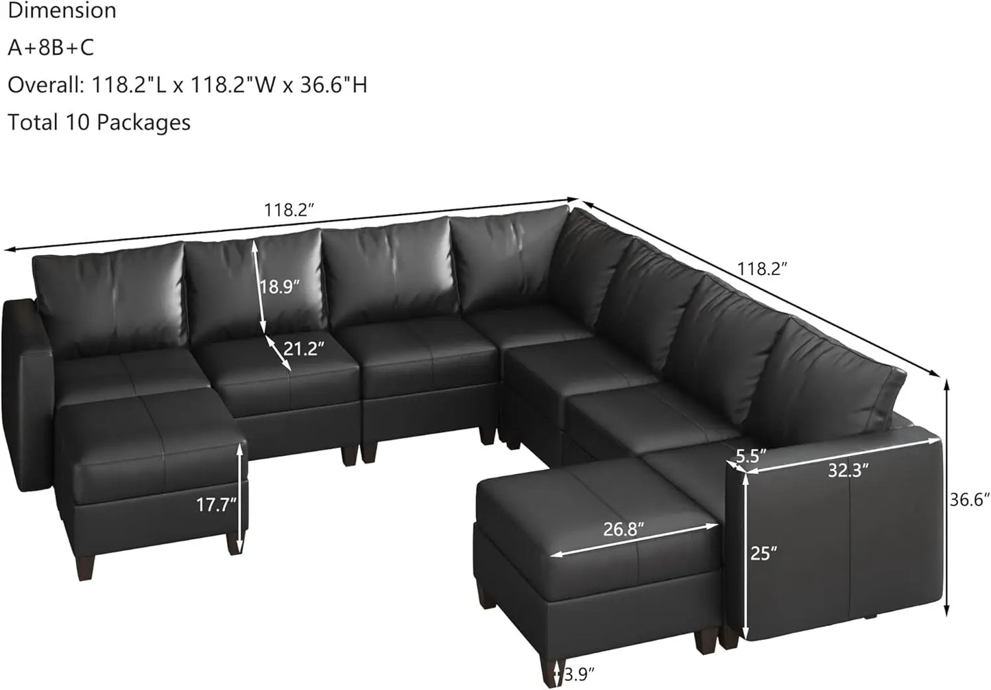 American Inspired Sectional Sofa Set