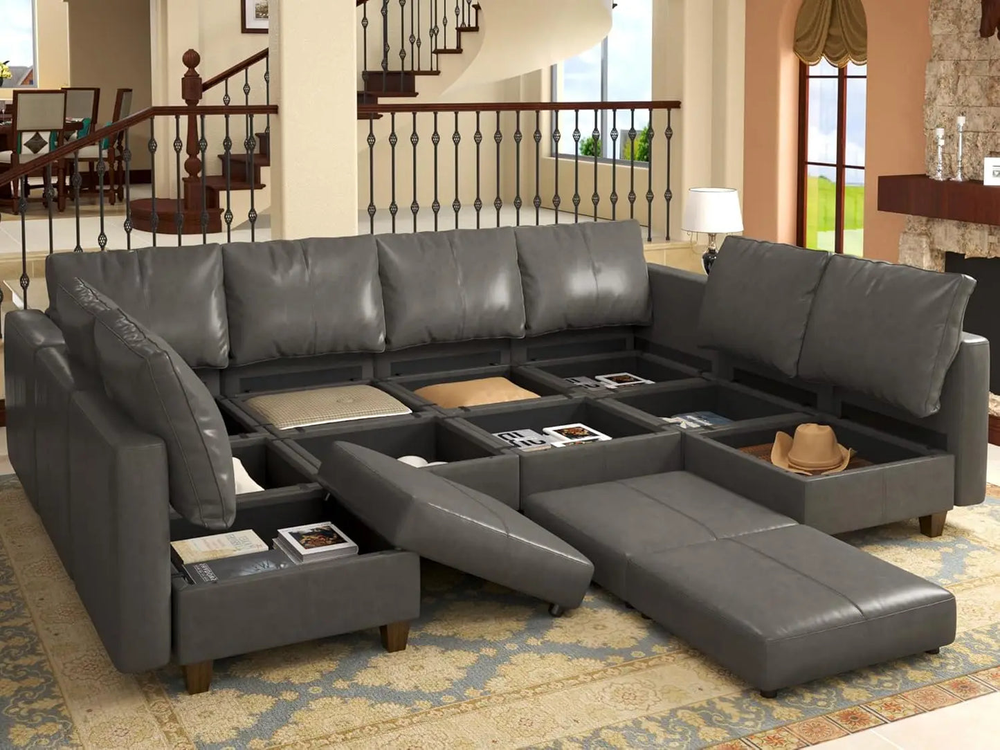 American Inspired Sectional Sofa Set