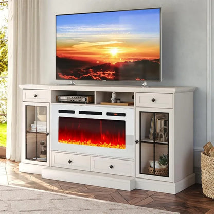 American Inspired Electric Fireplace Media Console