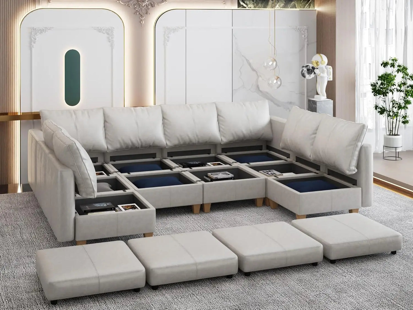 American Inspired Sectional Sofa Set