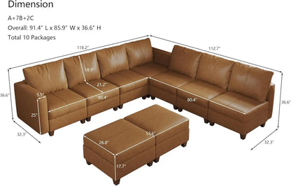 American Inspired Sectional Sofa Set