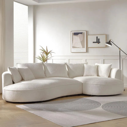 Boucle Curved Modern Couch