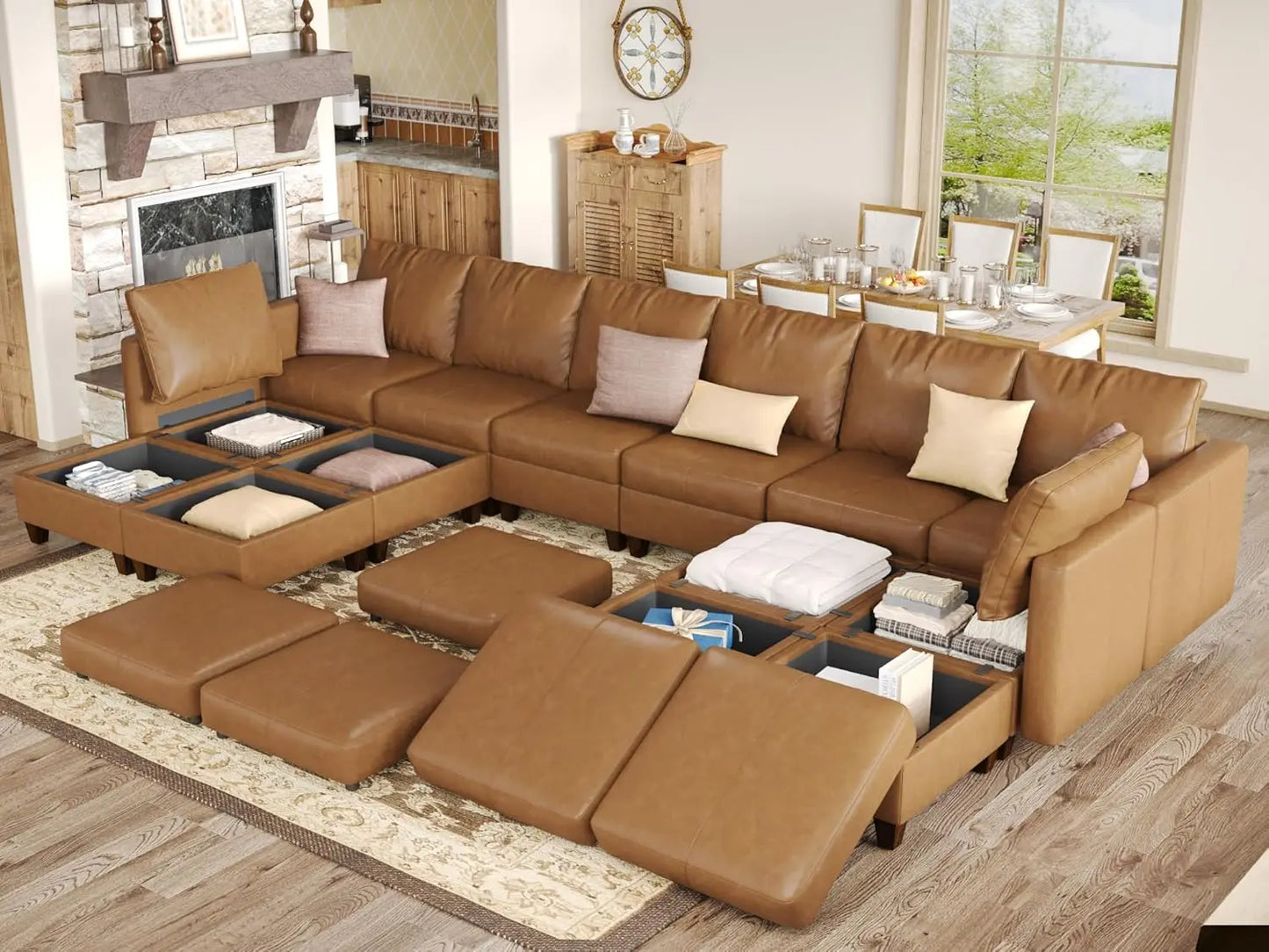 American Inspired Sectional Sofa Set