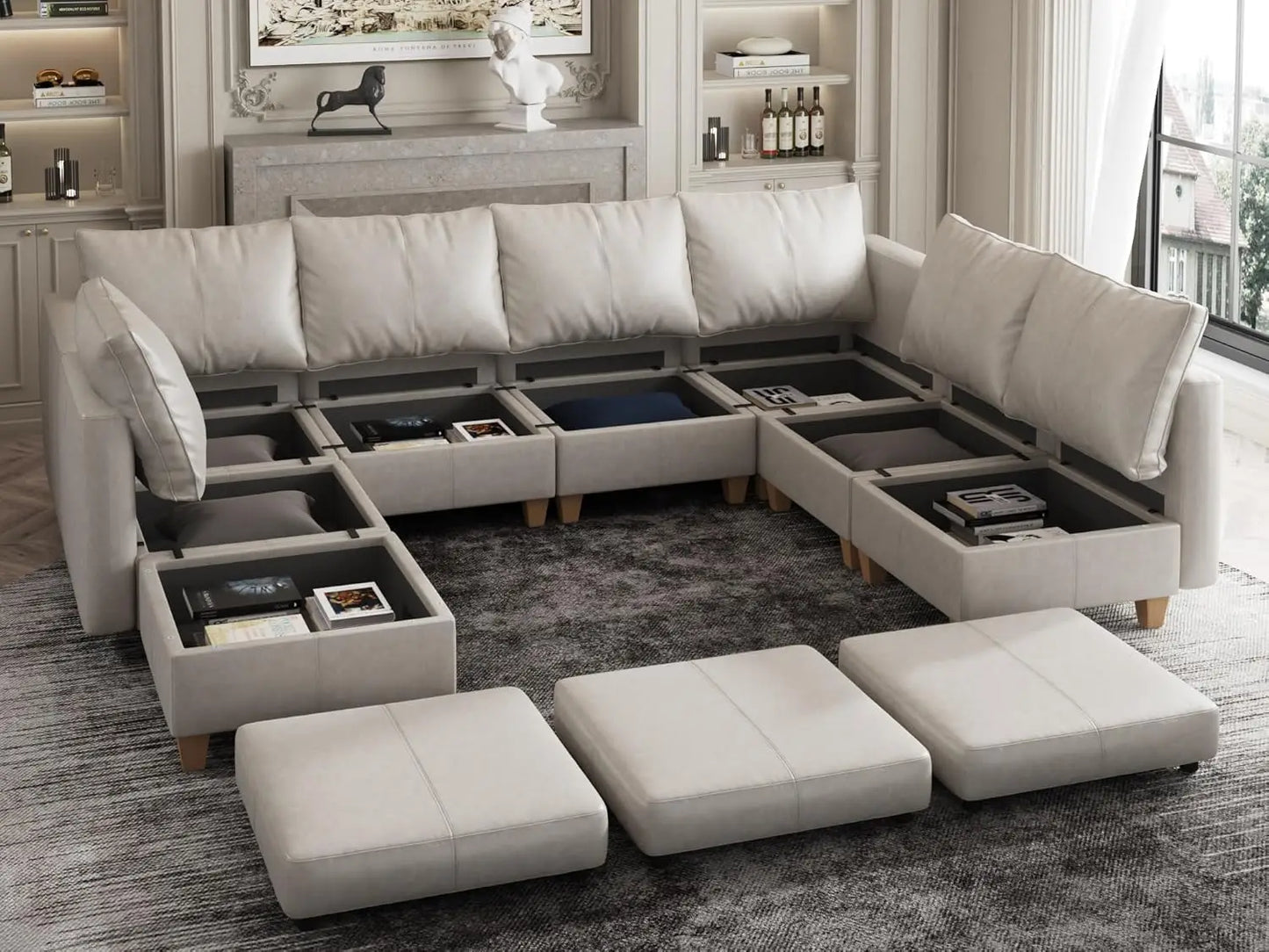 American Inspired Sectional Sofa Set