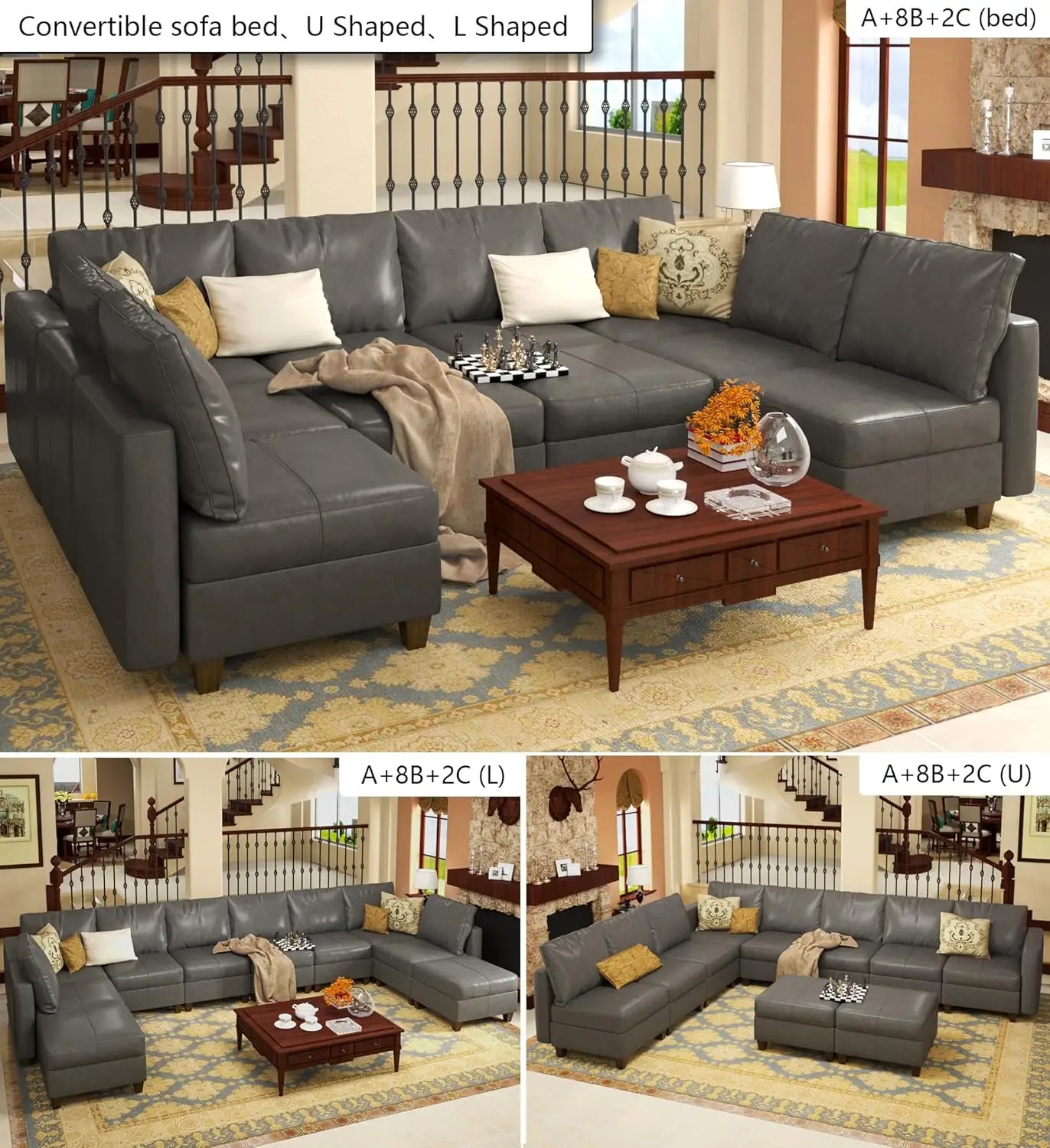 American Inspired Sectional Sofa Set