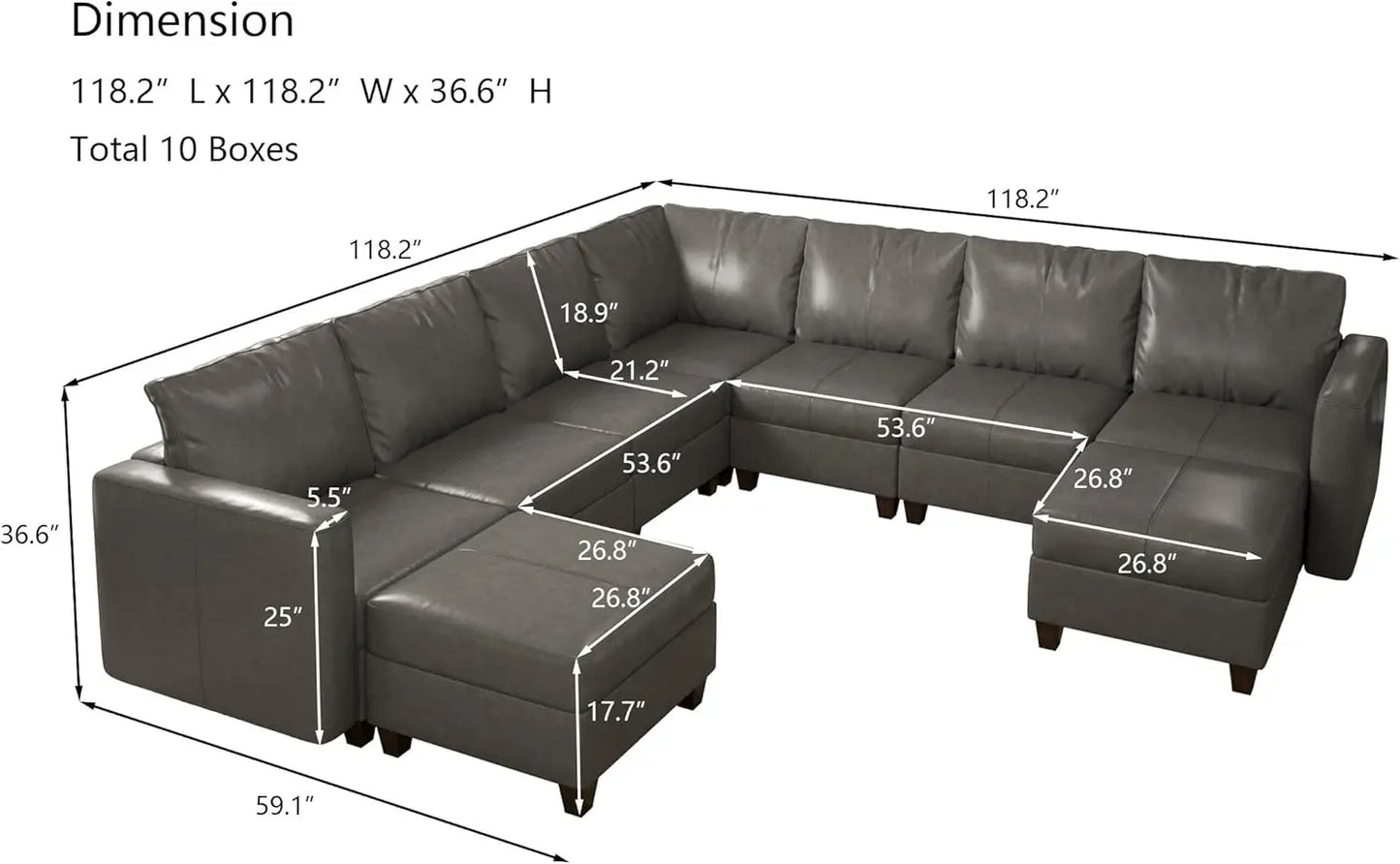 American Inspired Sectional Sofa Set